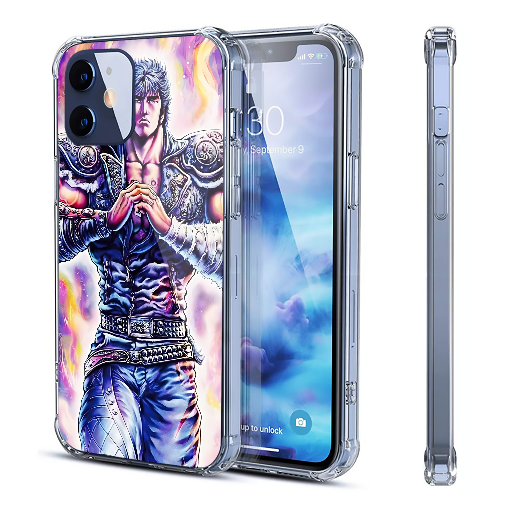 （画像用） 北斗の拳 Fist of the North Star 【iPhone 12シリーズ対応】透明スマホケース（クリアソフトケース）